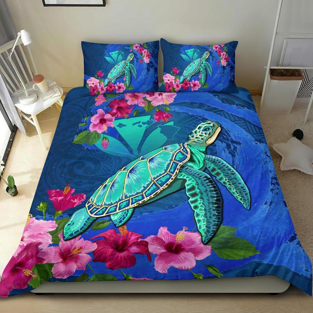Hawaii Honu Aumakua Sea Hibiscus Nin Style Duvet Cover Bedding Set hawaii honu aumakua sea hibiscus nin style duvet cover bedding set 6847