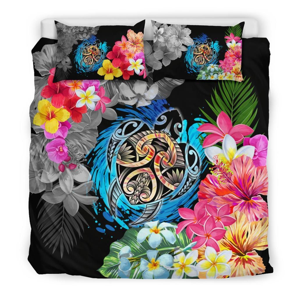 Hawaii Plumeria Hibiscus Wave Turtle Duvet Cover Bedding Set hawaii plumeria hibiscus wave turtle duvet cover bedding set 2440