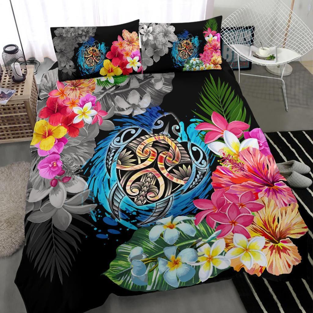 Hawaii Plumeria Hibiscus Wave Turtle Duvet Cover Bedding Set hawaii plumeria hibiscus wave turtle duvet cover bedding set 7000