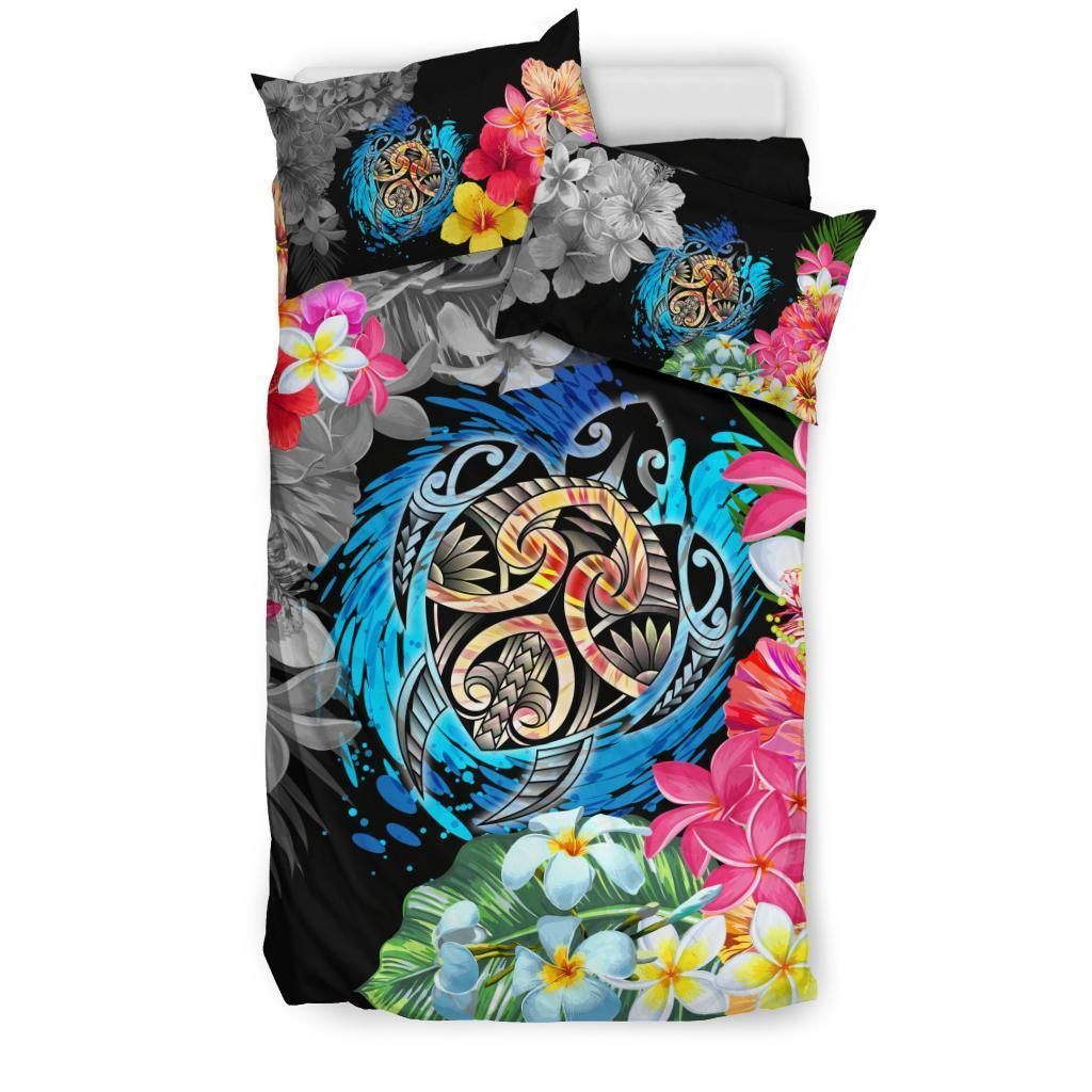 Hawaii Plumeria Hibiscus Wave Turtle Duvet Cover Bedding Set hawaii plumeria hibiscus wave turtle duvet cover bedding set 8708