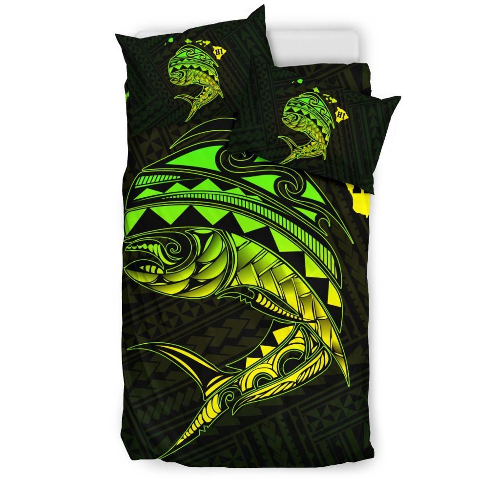 hawaii polynesian mahi mahi common dolphinfish duvet cover bedding set 1282