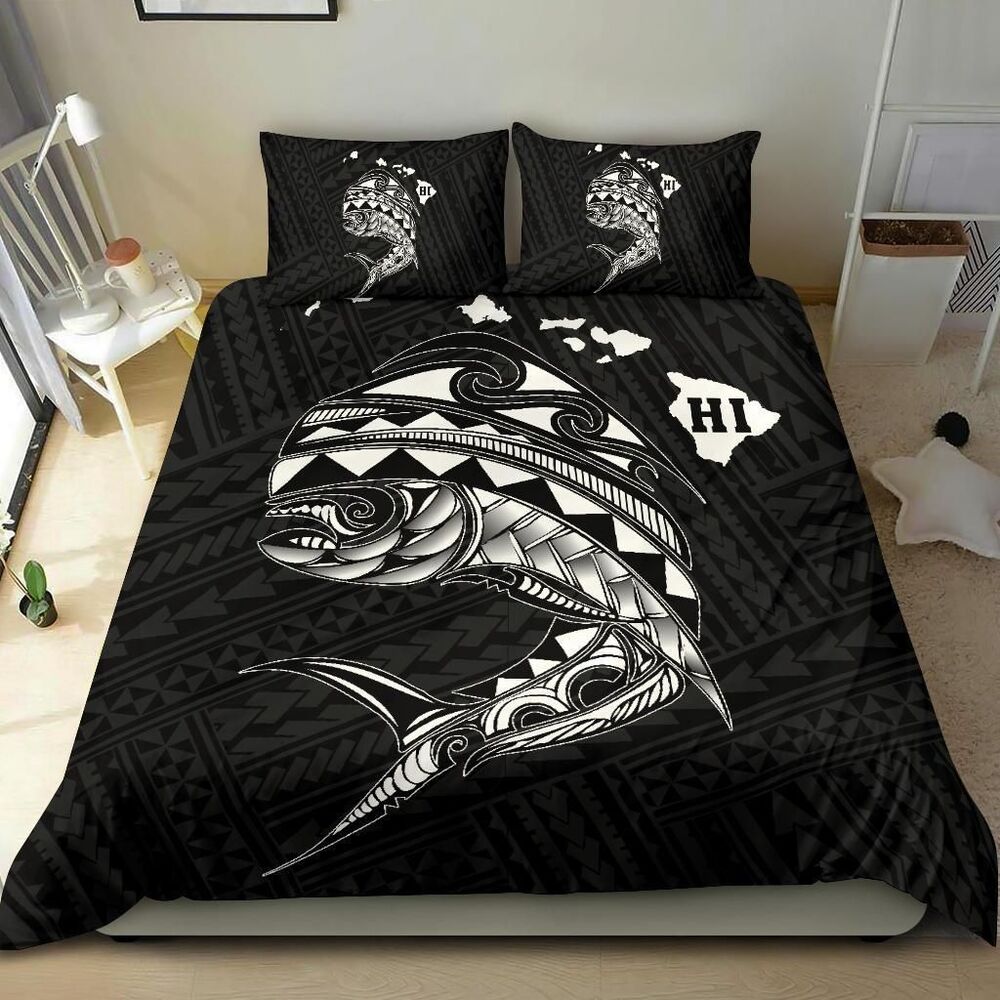 hawaii polynesian mahi mahi common dolphinfish duvet cover bedding set 4210