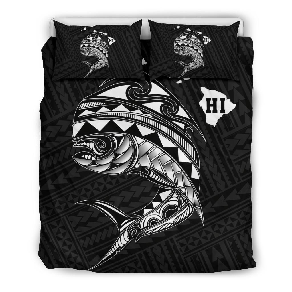 hawaii polynesian mahi mahi common dolphinfish duvet cover bedding set 5115