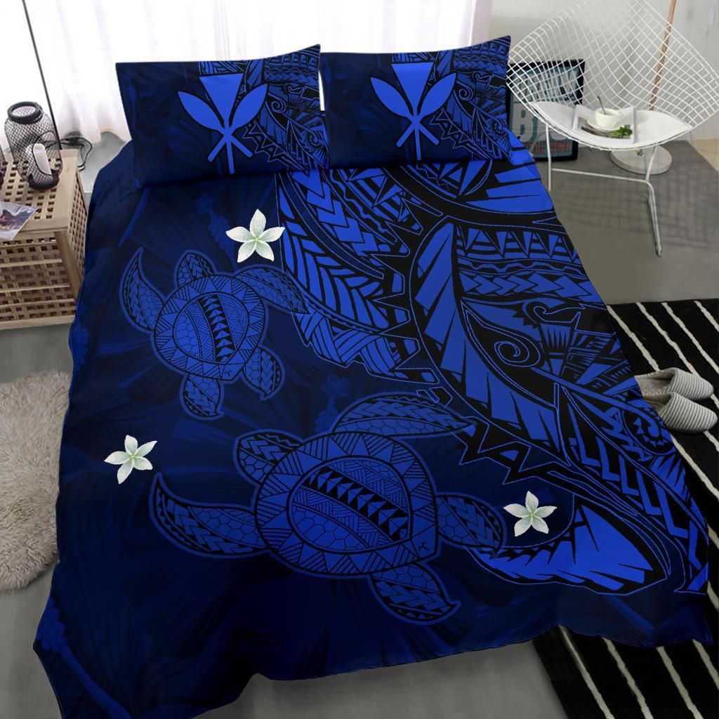 Hawaii Polynesian Turtle Hibiscus Blue Duvet Cover Bedding Set hawaii polynesian turtle hibiscus blue duvet cover bedding set 1025