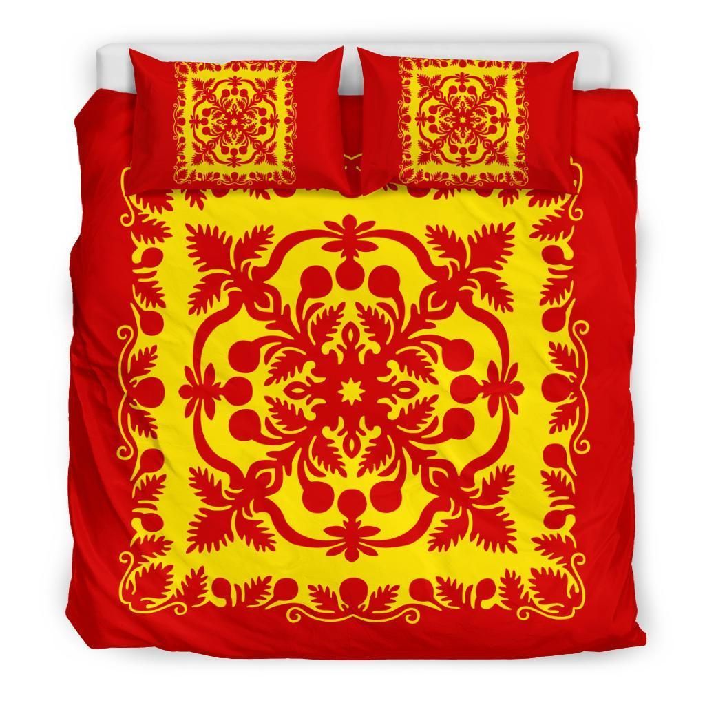 hawaii royal pattern royal color duvet cover bedding set 4738