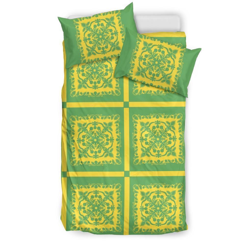 Hawaii Royal Yellow And Green Duvet Cover Bedding Set hawaii royal yellow and green duvet cover bedding set 4568
