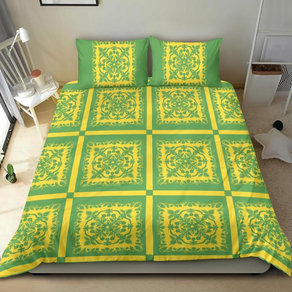 Hawaii Royal Yellow And Green Duvet Cover Bedding Set hawaii royal yellow and green duvet cover bedding set 6927