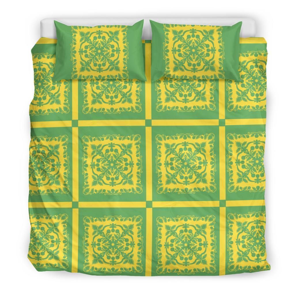 Hawaii Royal Yellow And Green Duvet Cover Bedding Set hawaii royal yellow and green duvet cover bedding set 8359