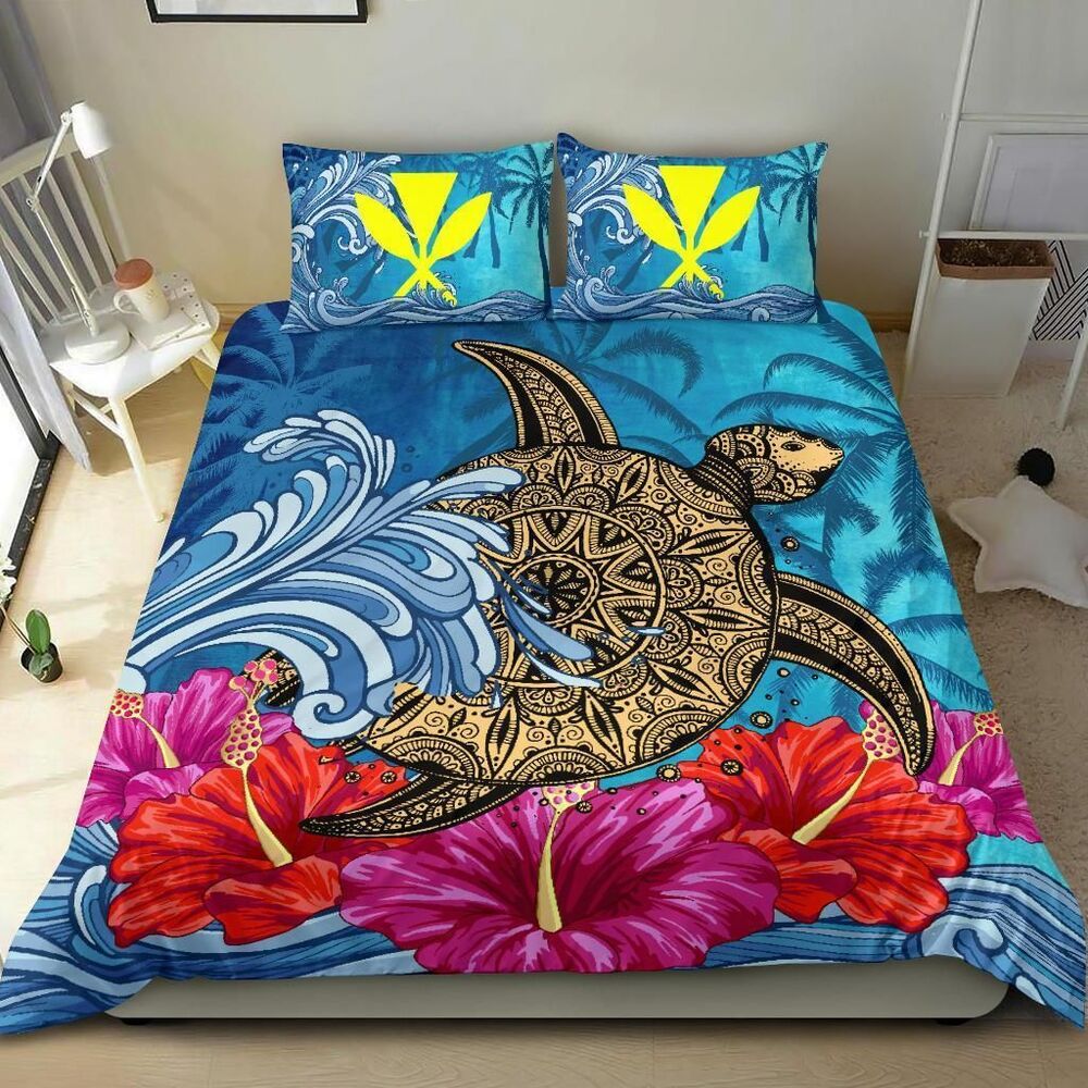 Hawaii Sea Turtle Hibiscus Coconut Tree Duvet Cover Bedding Set hawaii sea turtle hibiscus coconut tree duvet cover bedding set 1673