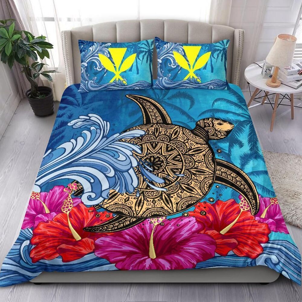 Hawaii Sea Turtle Hibiscus Coconut Tree Duvet Cover Bedding Set hawaii sea turtle hibiscus coconut tree duvet cover bedding set 4552