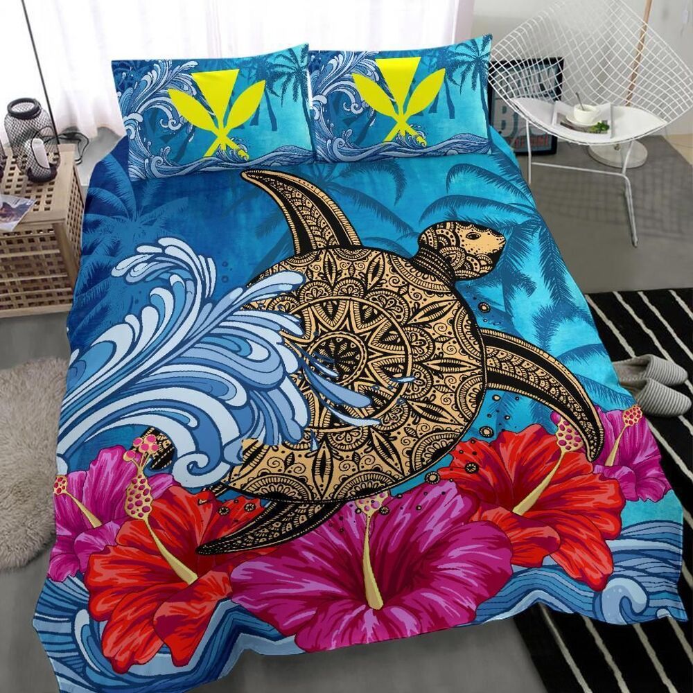 Hawaii Sea Turtle Hibiscus Coconut Tree Duvet Cover Bedding Set hawaii sea turtle hibiscus coconut tree duvet cover bedding set 5655