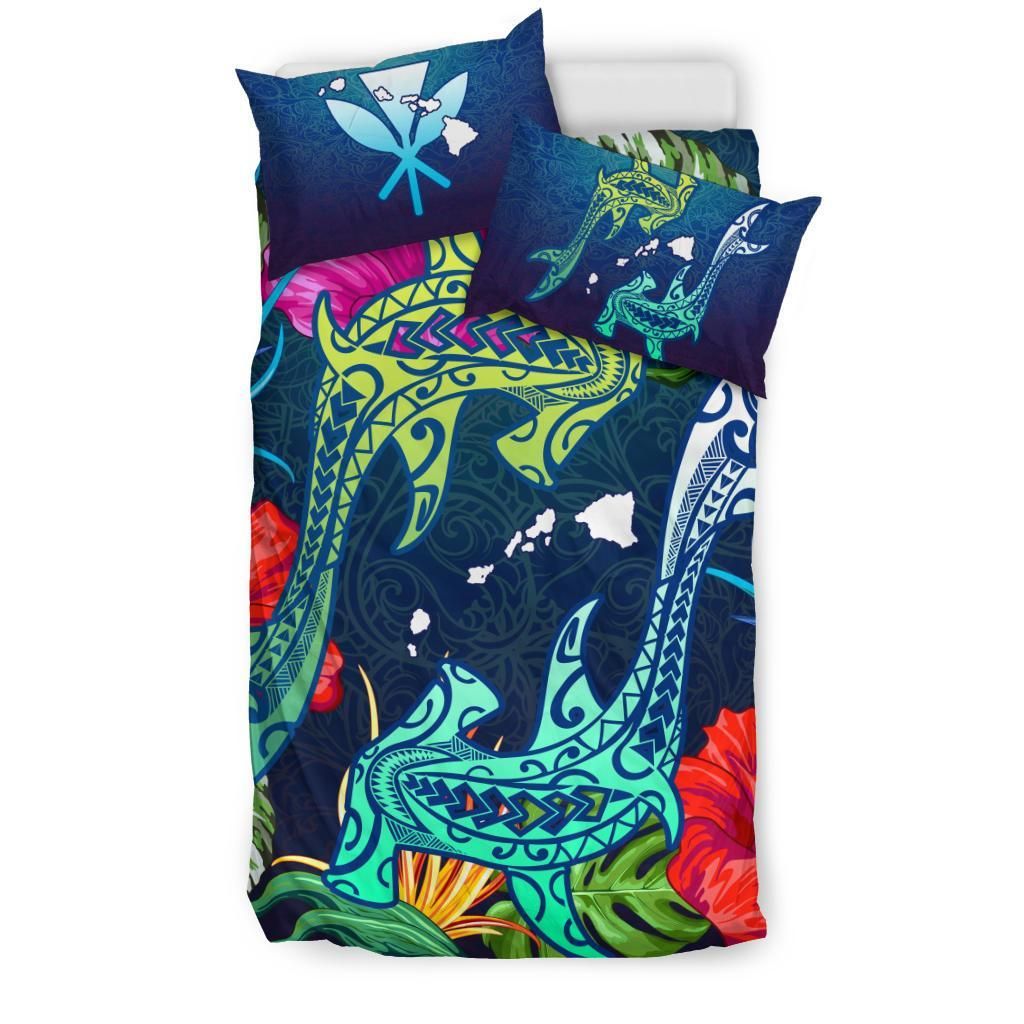 hawaii shark tropical color duvet cover bedding set 8815
