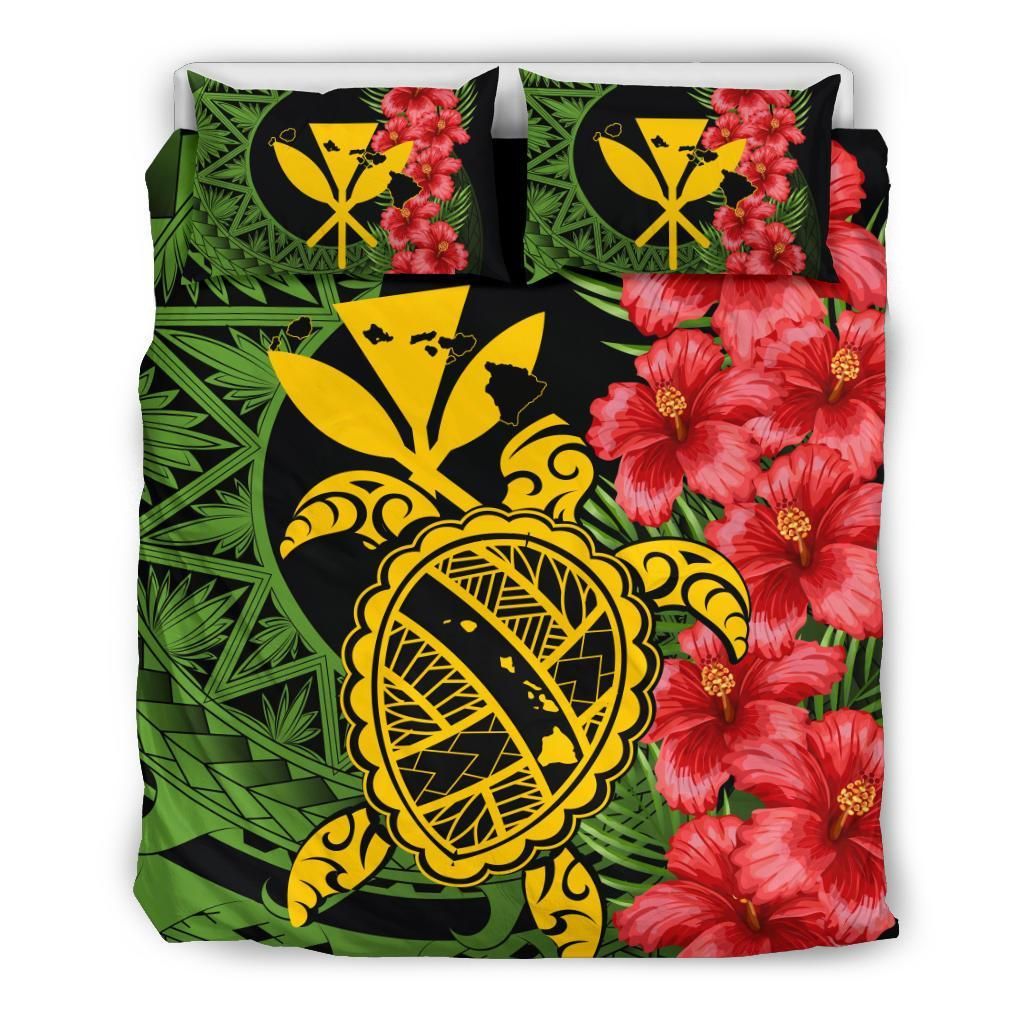 hawaii turtle hibiscus polynesian aphos style duvet cover bedding set 2776
