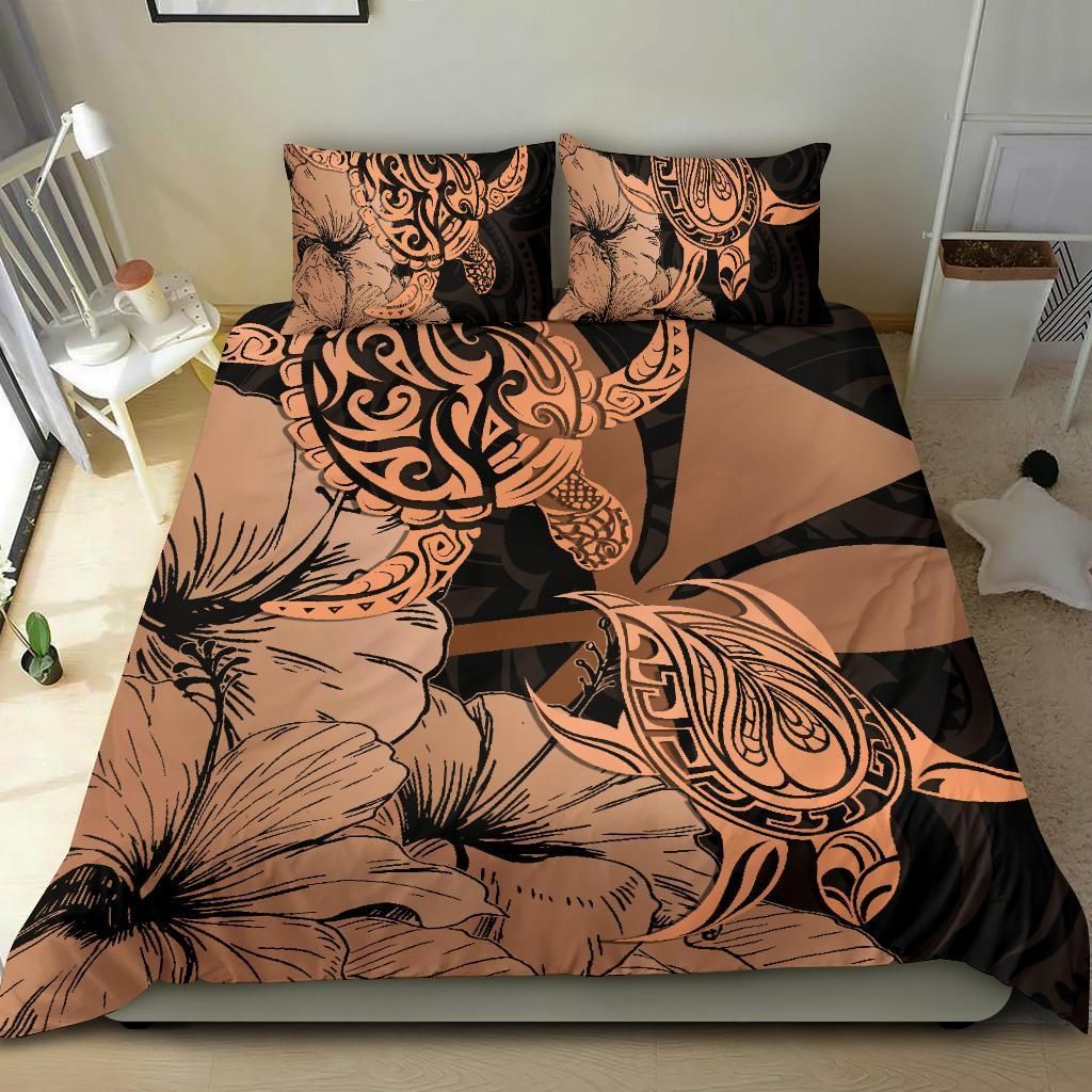 Hawaii Turtle Polynesian Hibiscus Art Duvet Cover Bedding Set hawaii turtle polynesian hibiscus art duvet cover bedding set 7932