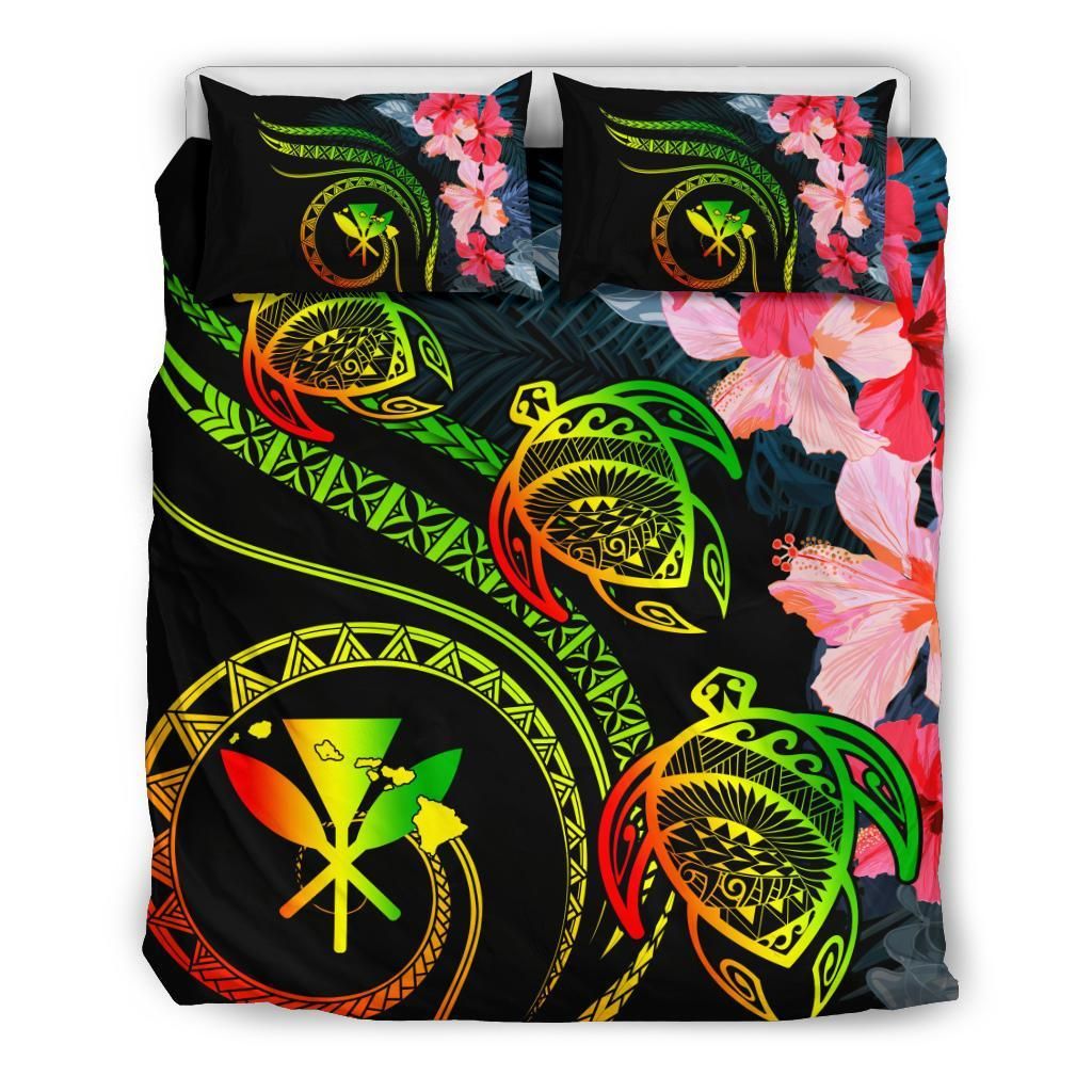hawaii turtle polynesian tropical cora style reggae duvet cover bedding set 2878