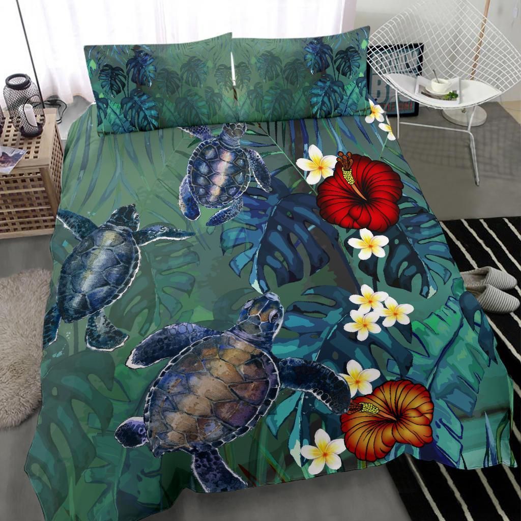 hawaii turtle tropical art hela style duvet cover bedding set 5856