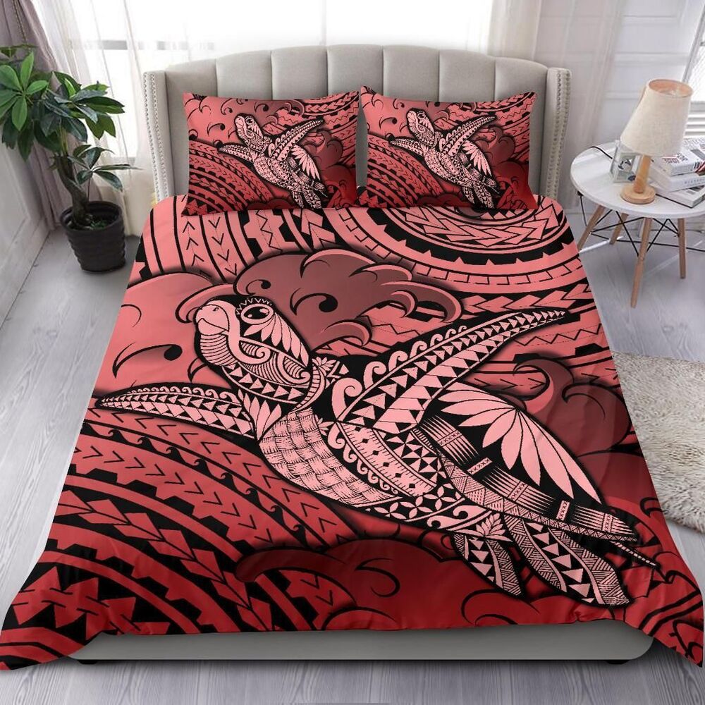 hawaii turtle wave bedding set news style red duvet cover bedding set 2902