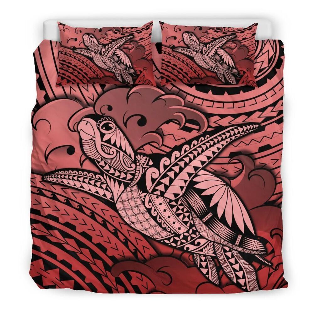 hawaii turtle wave bedding set news style red duvet cover bedding set 5981