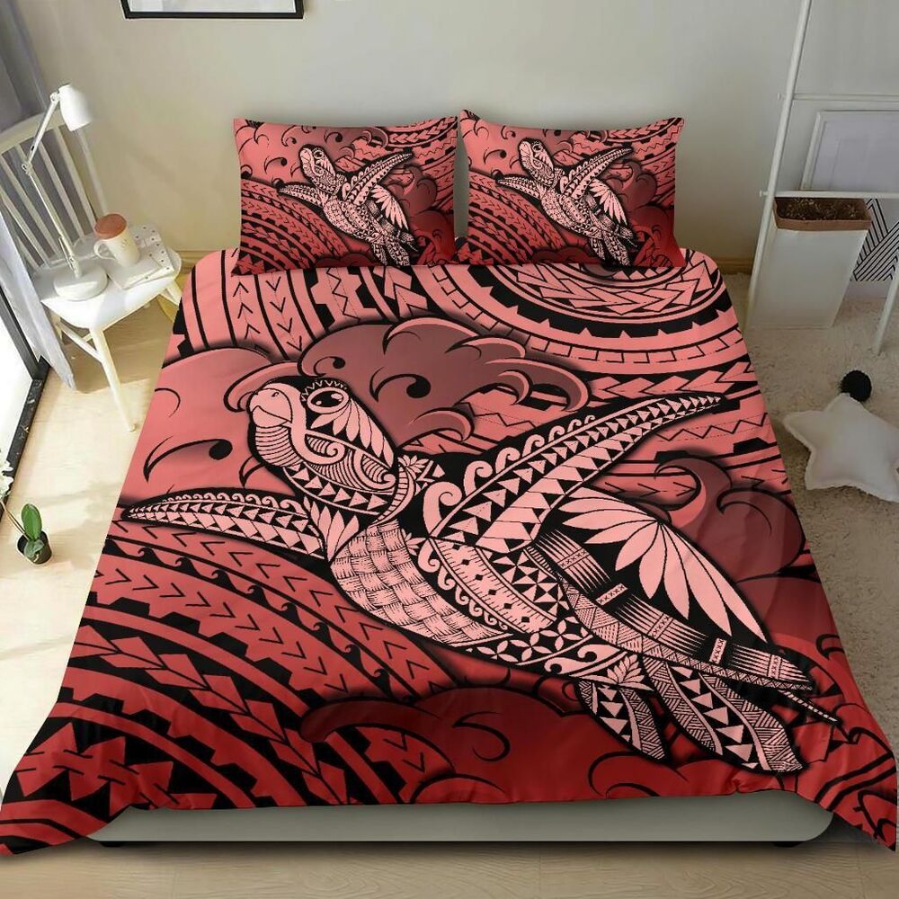 hawaii turtle wave bedding set news style red duvet cover bedding set 6947