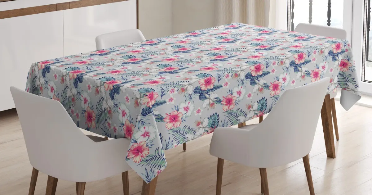 hawaiian botanical 3d printed tablecloth table decor 2284