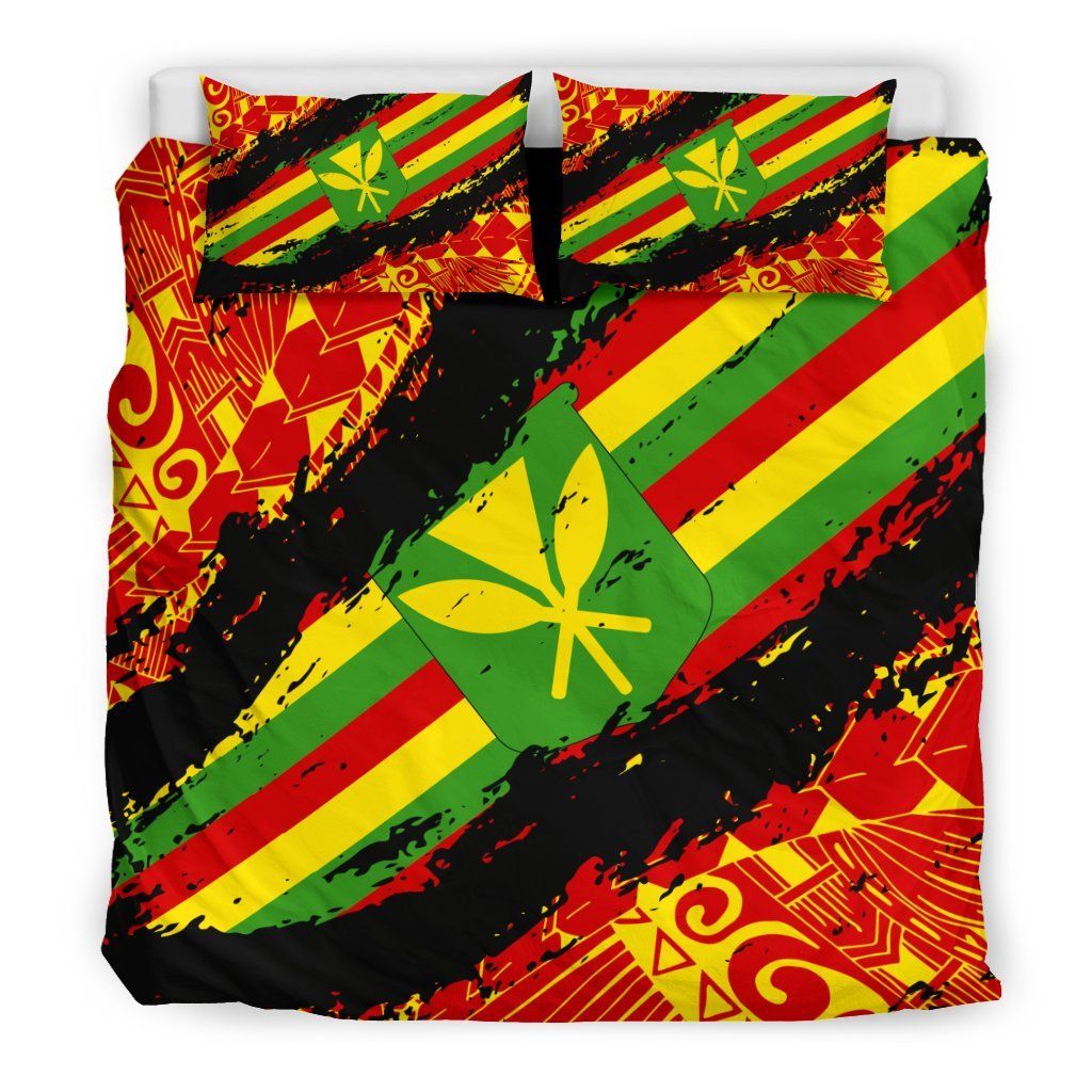Hawaiian Kanaka Maoli Flag Polynesian Nora Style Duvet Cover Bedding Set hawaiian kanaka maoli flag polynesian nora style duvet cover bedding set 3645
