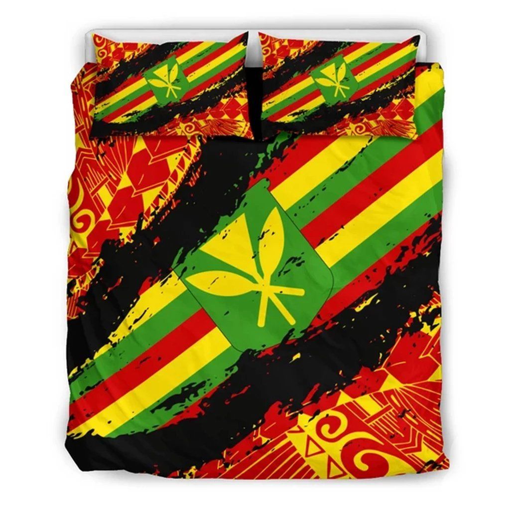 Hawaiian Kanaka Maoli Flag Polynesian Nora Style Duvet Cover Bedding Set hawaiian kanaka maoli flag polynesian nora style duvet cover bedding set 5791