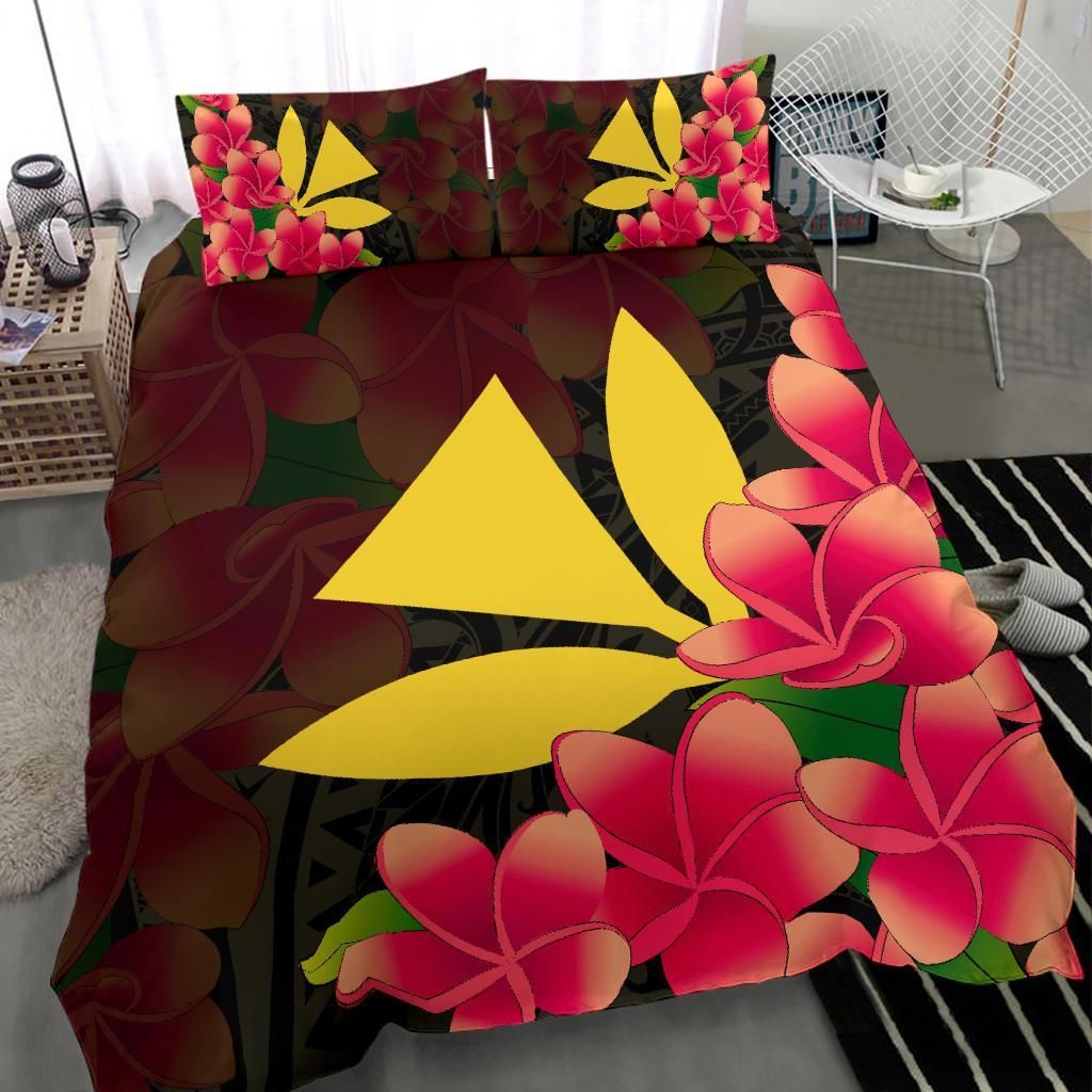 Hawaiian Kanaka Plumeria Polynesian Duvet Cover Bedding Set hawaiian kanaka plumeria polynesian duvet cover bedding set 5696