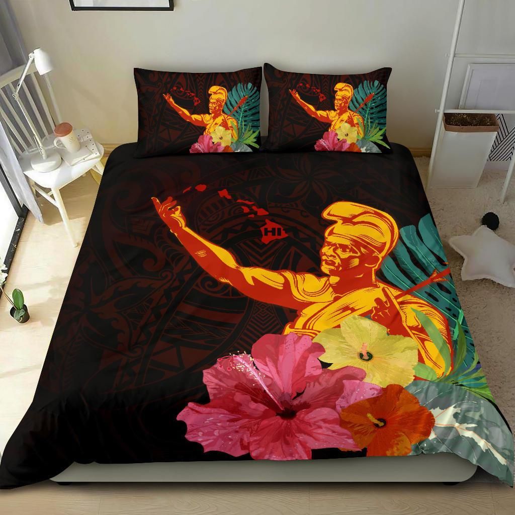 Hawaiian King Kamehameha Hibiscus Duvet Cover Bedding Set hawaiian king kamehameha hibiscus duvet cover bedding set 1554