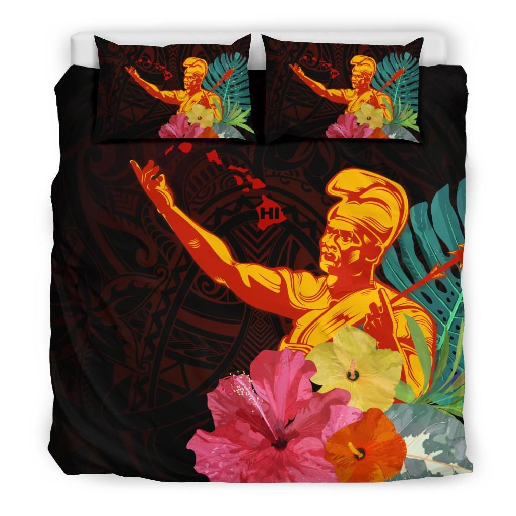 Hawaiian King Kamehameha Hibiscus Duvet Cover Bedding Set hawaiian king kamehameha hibiscus duvet cover bedding set 7056
