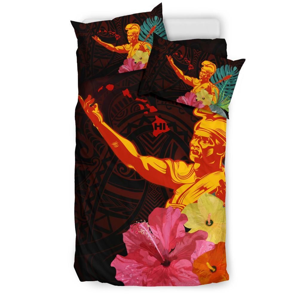 Hawaiian King Kamehameha Hibiscus Duvet Cover Bedding Set hawaiian king kamehameha hibiscus duvet cover bedding set 7994