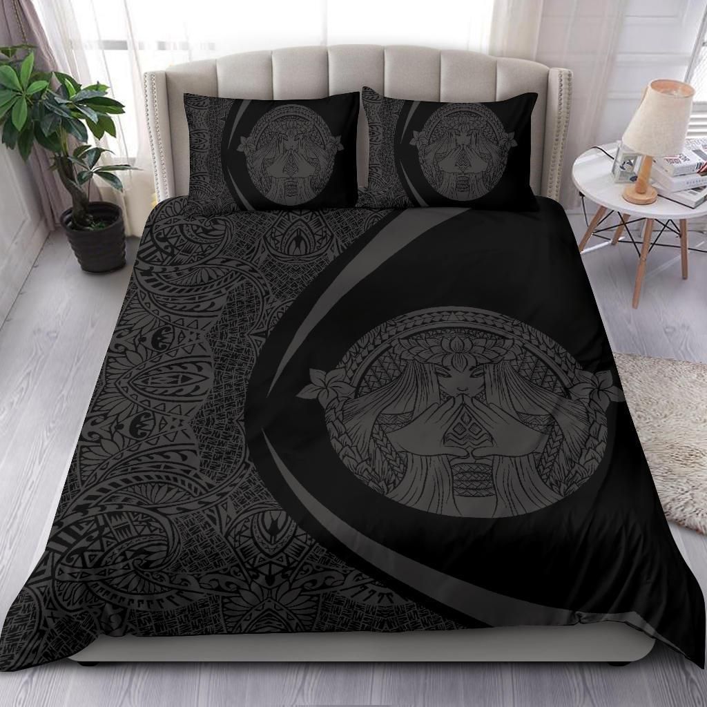 Hawaiian Madame Pele Plumeria Polynesian Circle Style Grey Duvet Cover Bedding Set hawaiian madame pele plumeria polynesian circle style grey duvet cover bedding set 3571