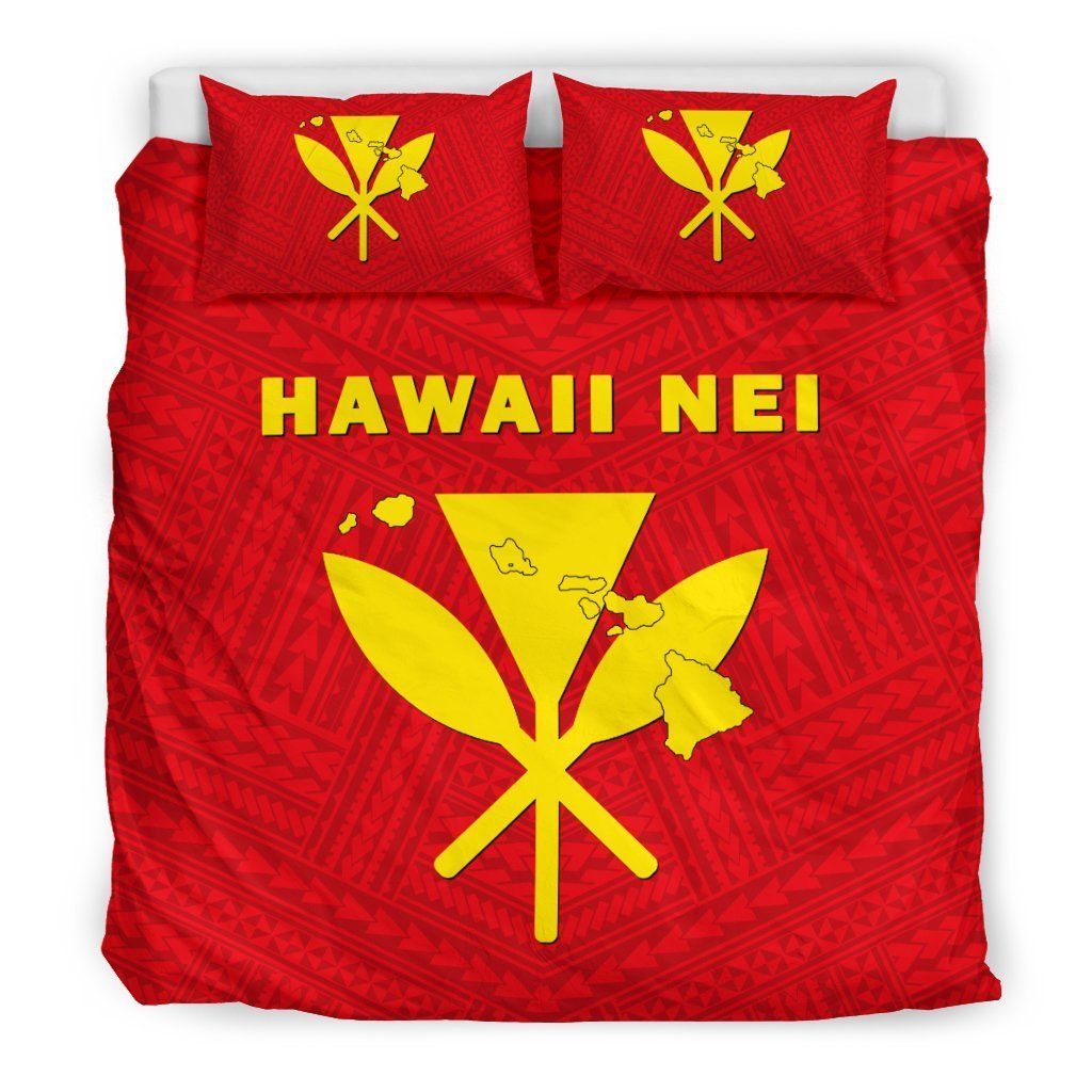 hawaiian map kanaka maoli polynesian polynesian red duvet cover bedding set 6112