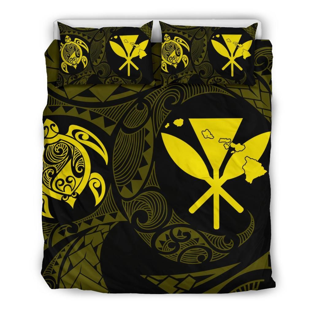 Hawaiian Map Kanaka Maoli Turtle Polynesian Yellow Duvet Cover Bedding Set hawaiian map kanaka maoli turtle polynesian yellow duvet cover bedding set 2056