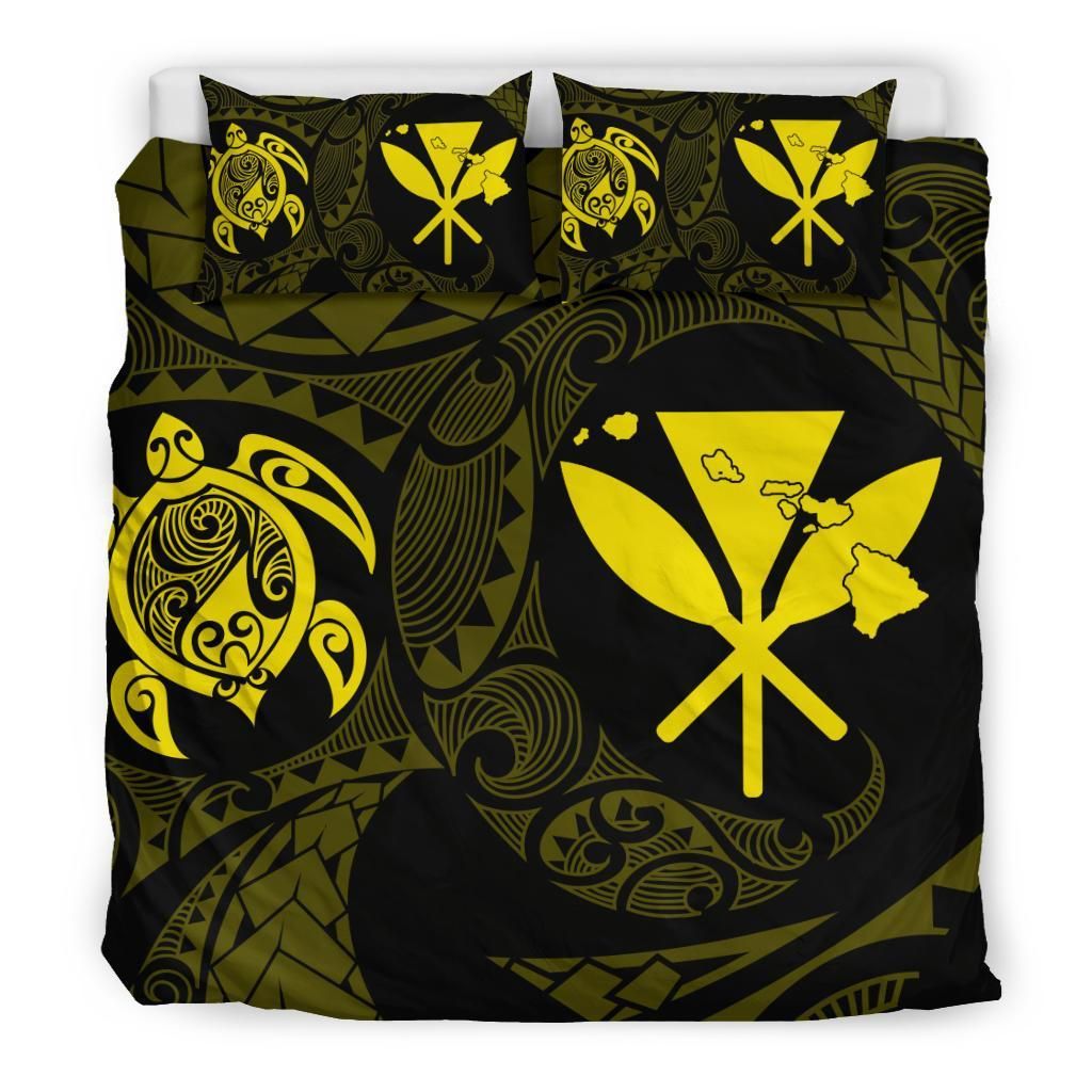 Hawaiian Map Kanaka Maoli Turtle Polynesian Yellow Duvet Cover Bedding Set hawaiian map kanaka maoli turtle polynesian yellow duvet cover bedding set 3344