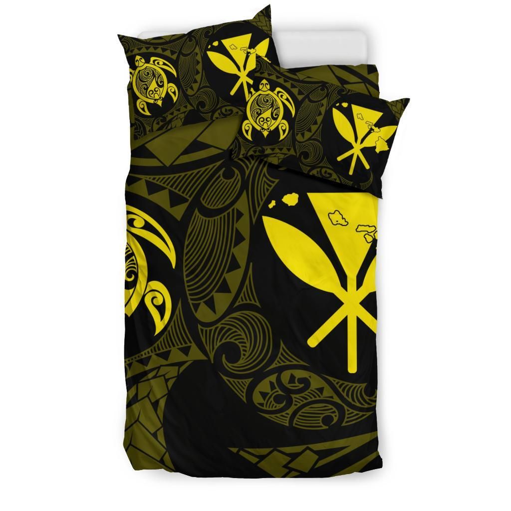 Hawaiian Map Kanaka Maoli Turtle Polynesian Yellow Duvet Cover Bedding Set hawaiian map kanaka maoli turtle polynesian yellow duvet cover bedding set 8658