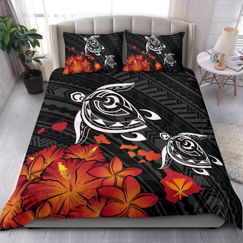 Hawaiian Map Kanaka Turtles Hibiscus Plumeria Duvet Cover Bedding Set hawaiian map kanaka turtles hibiscus plumeria duvet cover bedding set 2079