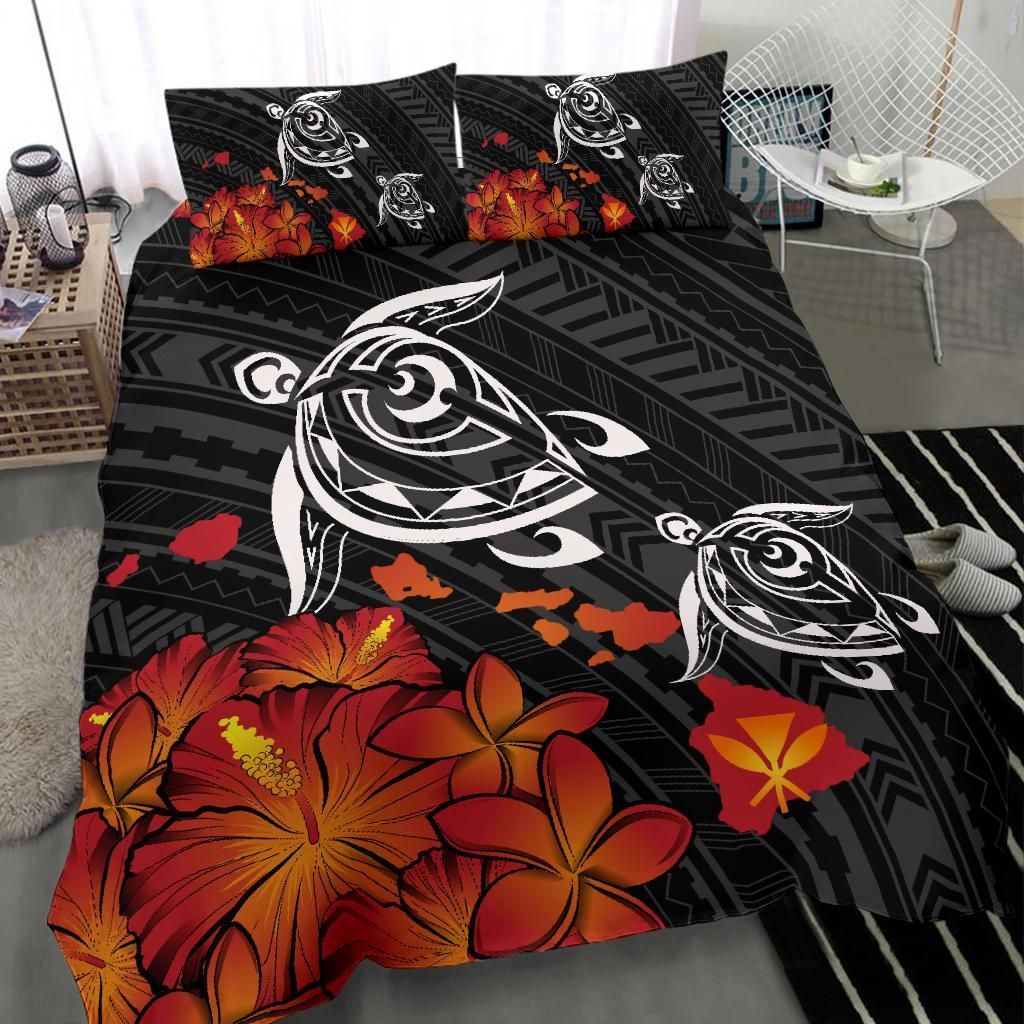 Hawaiian Map Kanaka Turtles Hibiscus Plumeria Duvet Cover Bedding Set hawaiian map kanaka turtles hibiscus plumeria duvet cover bedding set 4926
