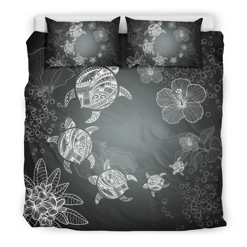 Hawaiian Plumeria Hibiscus Turtle Under The Sea Polynesian Duvet Cover Bedding Set hawaiian plumeria hibiscus turtle under the sea polynesian duvet cover bedding set 1271