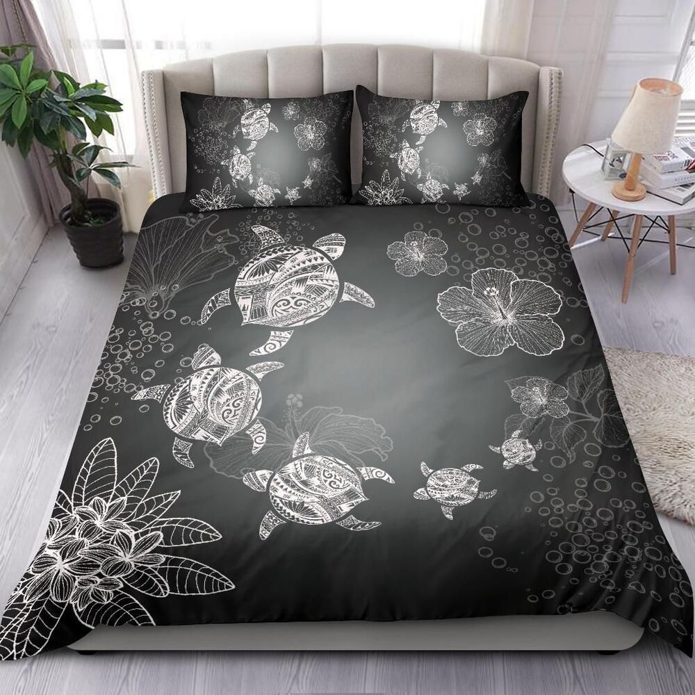 Hawaiian Plumeria Hibiscus Turtle Under The Sea Polynesian Duvet Cover Bedding Set hawaiian plumeria hibiscus turtle under the sea polynesian duvet cover bedding set 2400