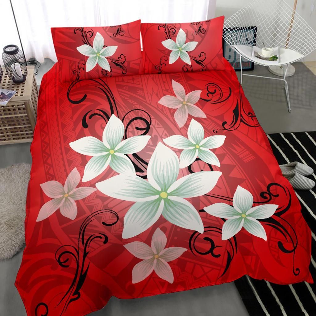 Hawaiian Plumeria Polynesian Pattern Duvet Cover Bedding Set hawaiian plumeria polynesian pattern duvet cover bedding set 7939