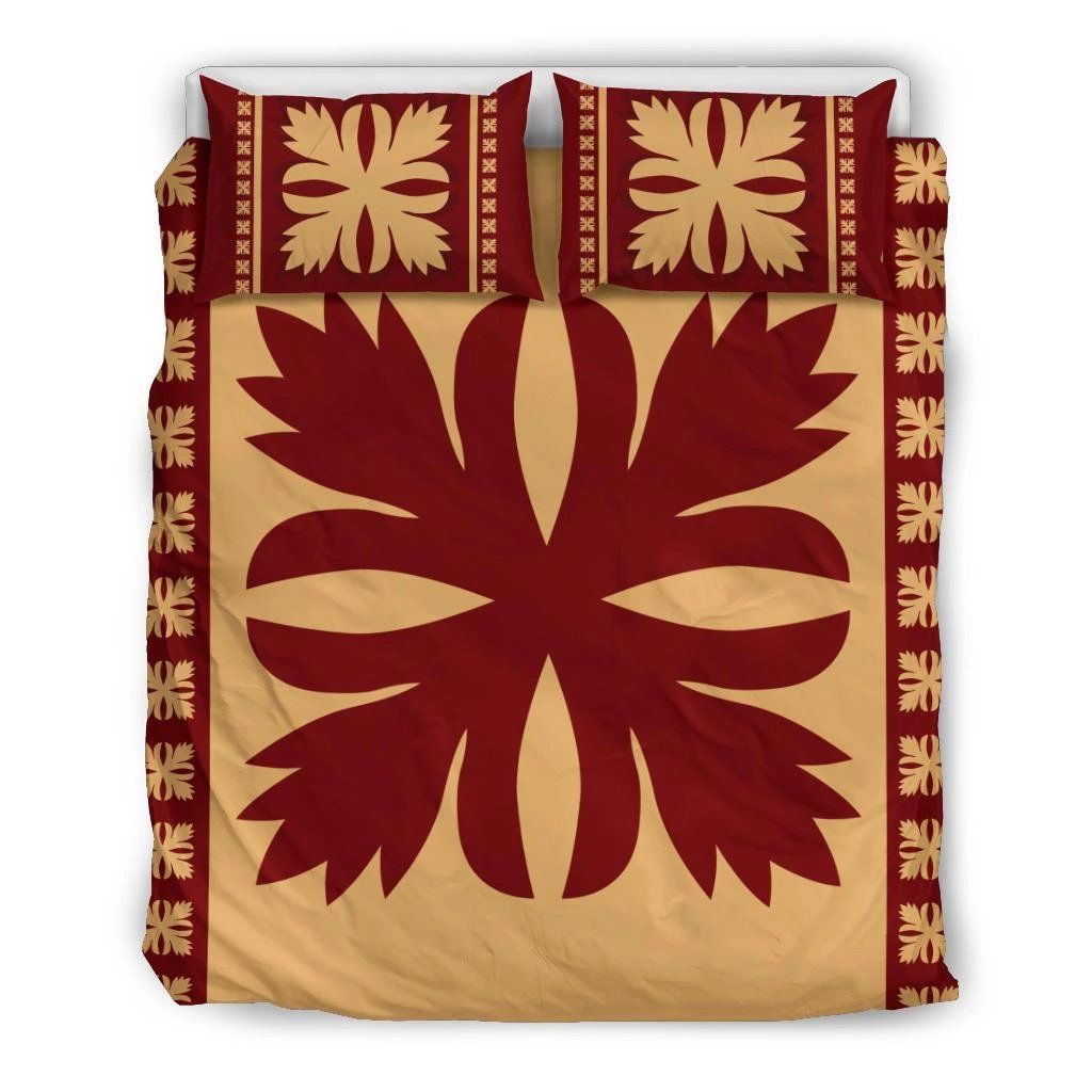 Flower Hula Duvet Cover Bedding Set, Hawaiian Quilt Duvet Cover
