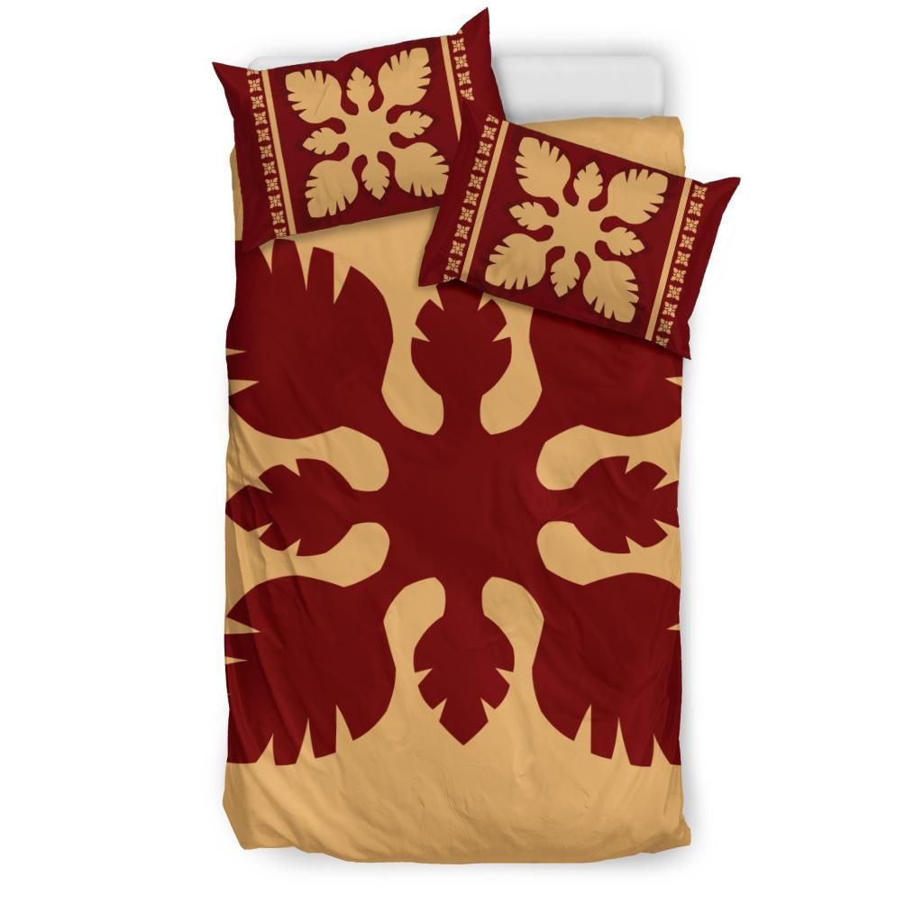 Hawaiian Quilt Pattern Monstera Skillful Duvet Cover Bedding Set hawaiian quilt pattern monstera skillful duvet cover bedding set 4651