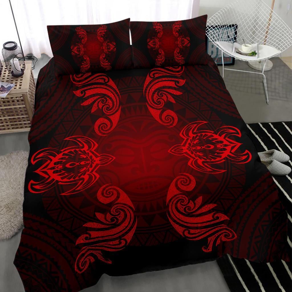 Hawaiian Turtles Tribal Mask Polynesian Duvet Cover Bedding Set hawaiian turtles tribal mask polynesian duvet cover bedding set 2819