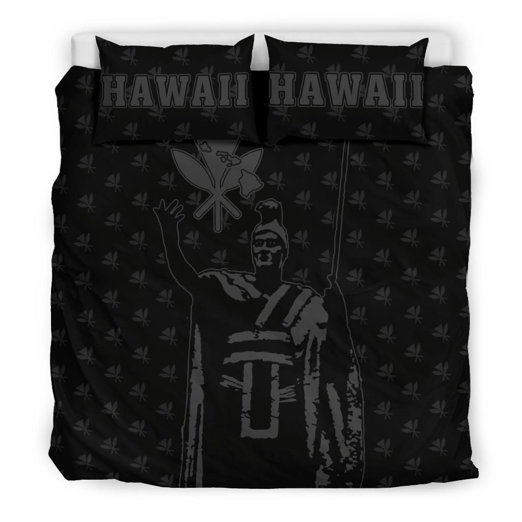hawaiian warrior king kanaka maoli gray duvet cover bedding set 2716