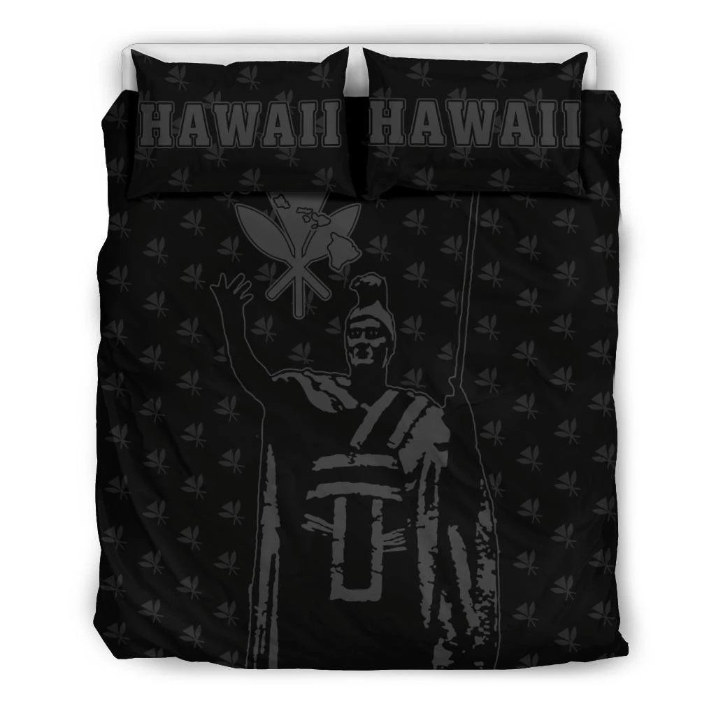 hawaiian warrior king kanaka maoli gray duvet cover bedding set 6511