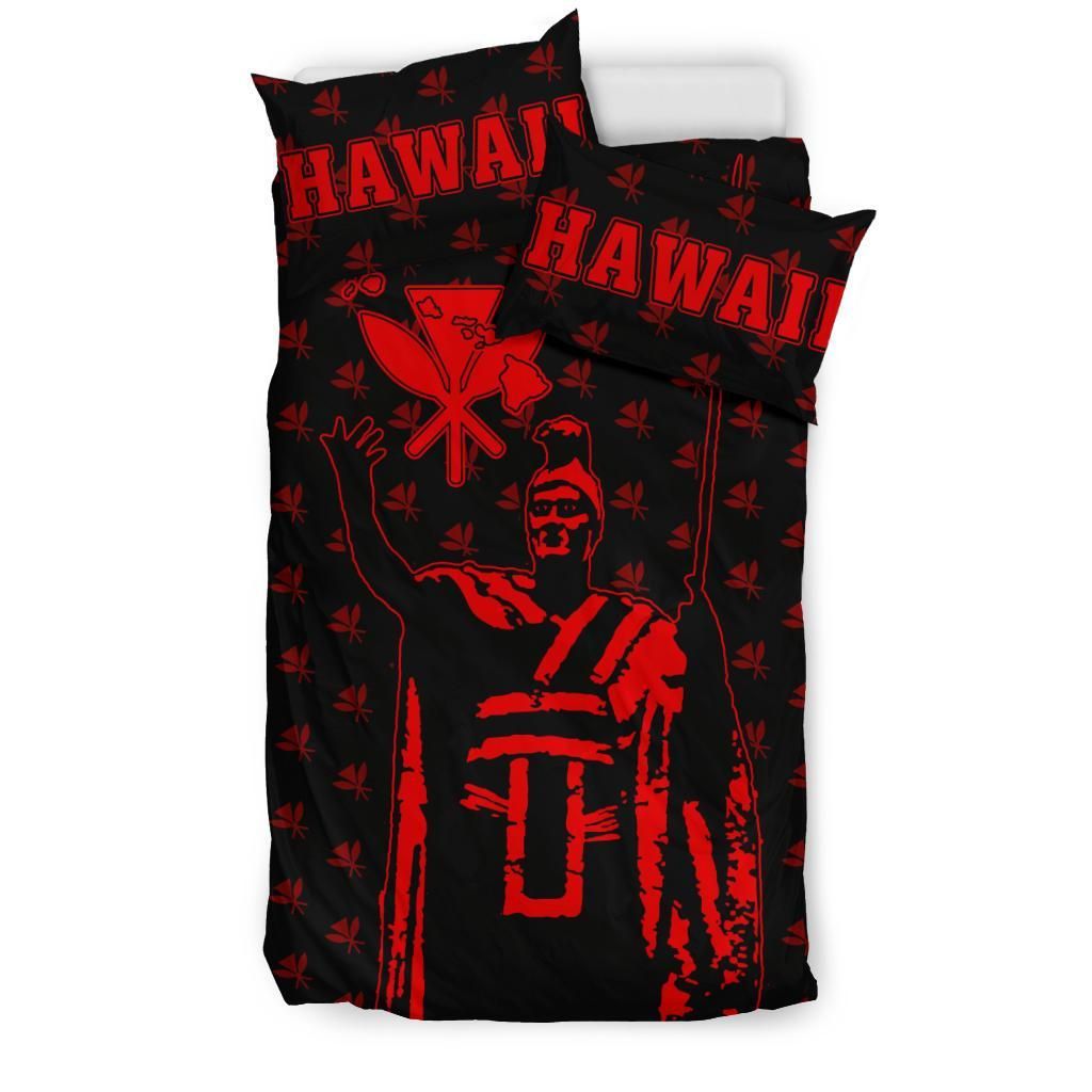 Hawaiian Warrior King Kanaka Maoli Red Duvet Cover Bedding Set hawaiian warrior king kanaka maoli red duvet cover bedding set 6050