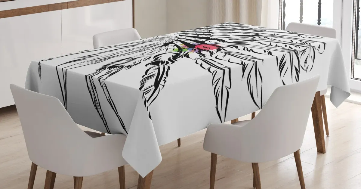 headdress sketch design 3d printed tablecloth table decor 6443