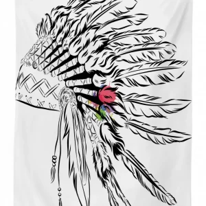 headdress sketch design 3d printed tablecloth table decor 8721