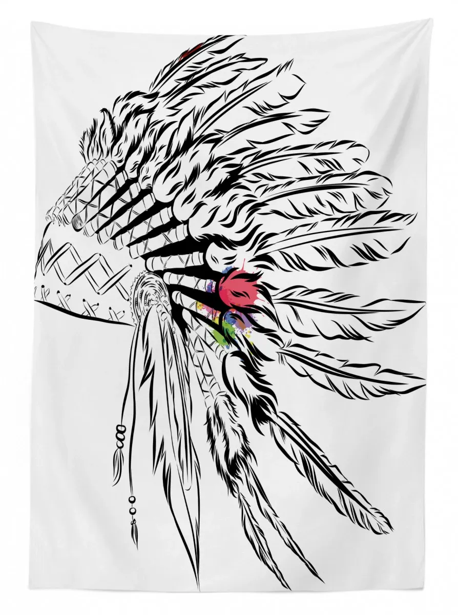 headdress sketch design 3d printed tablecloth table decor 8721