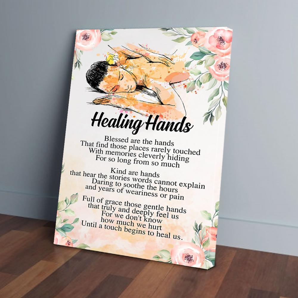 healing hands massage therapist canvas prints wall art decor 3967